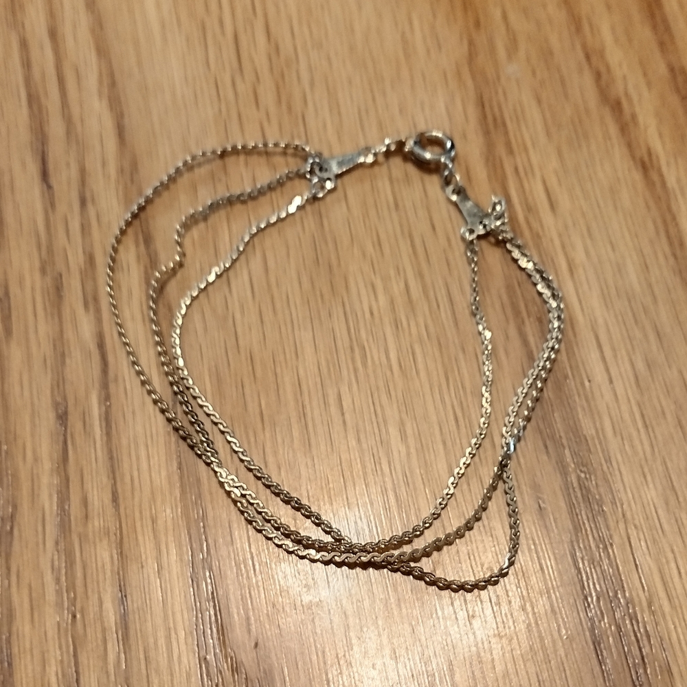 3 strand gold bracelet